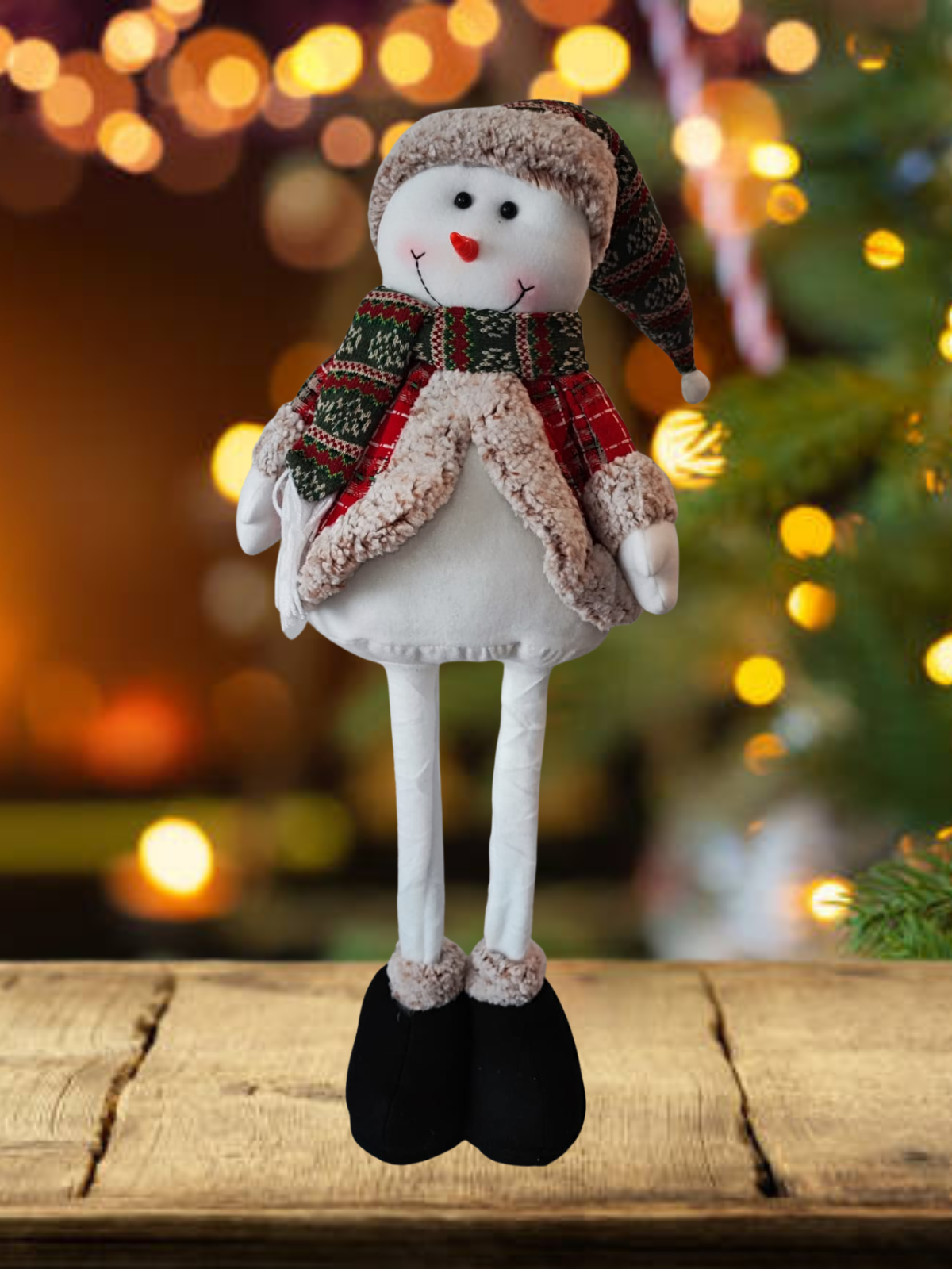 MUÑECO ALARGABLE DE NAVIDAD CON LUCES