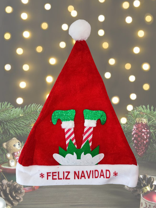 GORRO NAVIDEÑO CON DECORACION